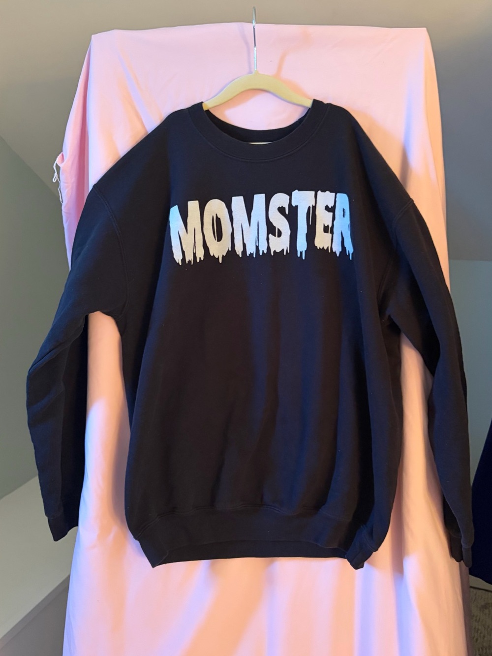 Women’s "Momster" Graphic Sweatshirt - Black